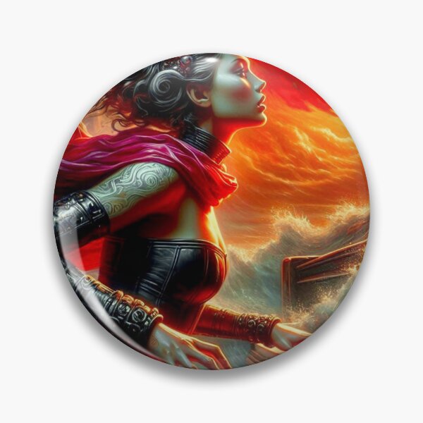 Item preview, "Tsunami Pianist - Fiery Ocean Fantasy Art" designed and sold by Ghost Archer Illusions.