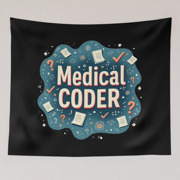 Item preview, Medical Coder Essentials – Fun Doodle Art  designed and sold by medicalzone.