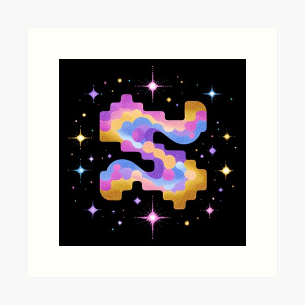 Item preview, Psychedelic 'S' - Cosmic Vector  designed and sold by BlissxPals.