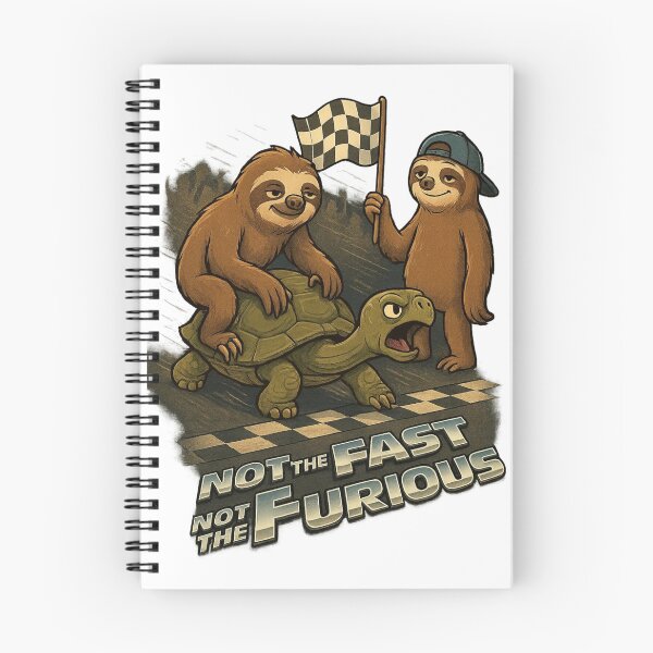 Item preview, Not the Fast Not the Furious Sloth Turtle Racing Design designed and sold by PacImpressions.