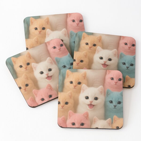 Item preview, Cute Cats Pastel | wallpaper for Men and Women designed and sold by wallsandpatts.