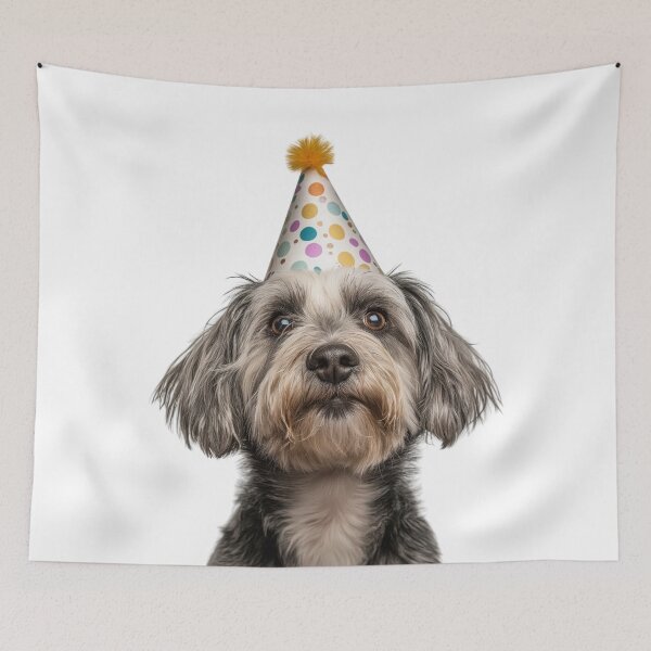 Item preview, Cute Polish Lowland Sheepdog with Party Hat Birthday Celebration designed and sold by LazyOwlStore.