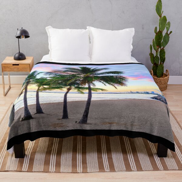 Item preview, The Strand Townsville Queensland Beach Palms Sunrise designed and sold by Adam Gormley.