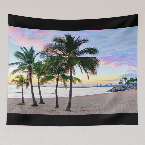 Item preview, The Strand Townsville Queensland Beach Palms Sunrise designed and sold by Adam Gormley.