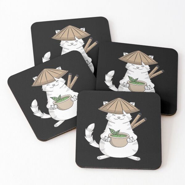 Item preview, THE WHITE SAMURAI CAT designed and sold by aleksapetrov.