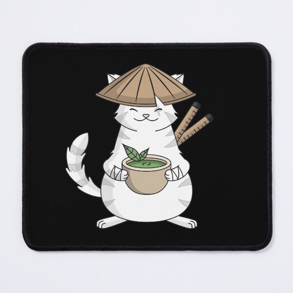 Item preview, THE WHITE SAMURAI CAT designed and sold by aleksapetrov.