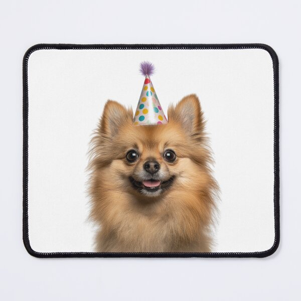 Item preview, Cute Pomeranian dog with Party Hat Birthday Celebration designed and sold by LazyOwlStore.