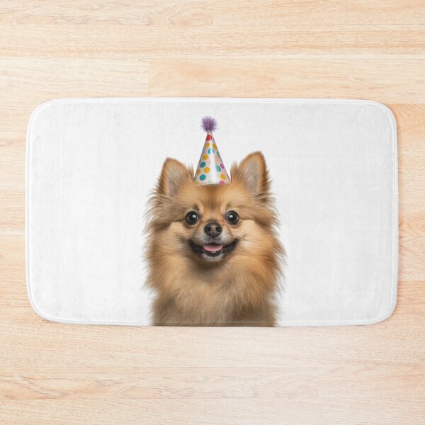 Item preview, Cute Pomeranian dog with Party Hat Birthday Celebration designed and sold by LazyOwlStore.