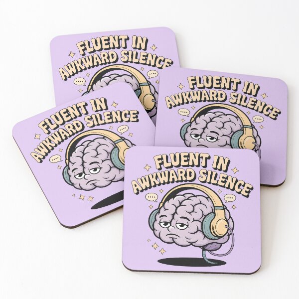 Item preview, Fluent in Awkward Silence - Funny Introvert Brain with Headset designed and sold by Evolved Ape.