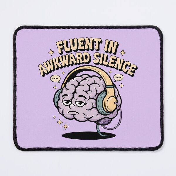 Item preview, Fluent in Awkward Silence - Funny Introvert Brain with Headset designed and sold by Evolved Ape.