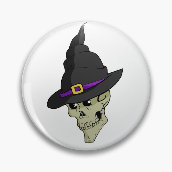 Item preview, Calavera con sombrero de bruja designed and sold by Rotten Core Art.