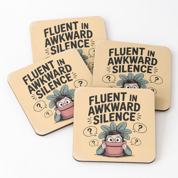 Item preview, Fluent in Awkward Silence - Funny Introvert Hiding Behind Plant Design designed and sold by Evolved Ape.