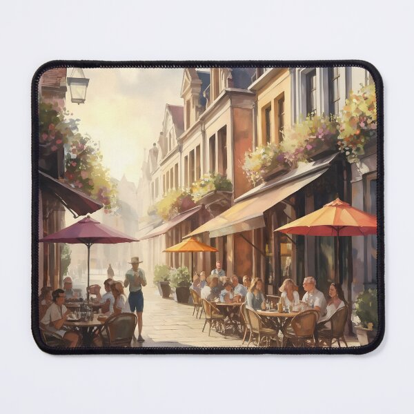 Item preview, Sunlit Café Terrace, Antwerp: Summer Serenity designed and sold by LSVart.