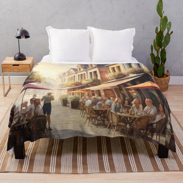 Item preview, Sunlit Café Terrace, Antwerp: Summer Serenity designed and sold by LSVart.