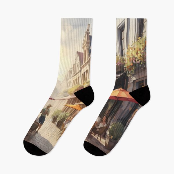 Item preview, Sunlit Café Terrace, Antwerp: Summer Serenity designed and sold by LSVart.