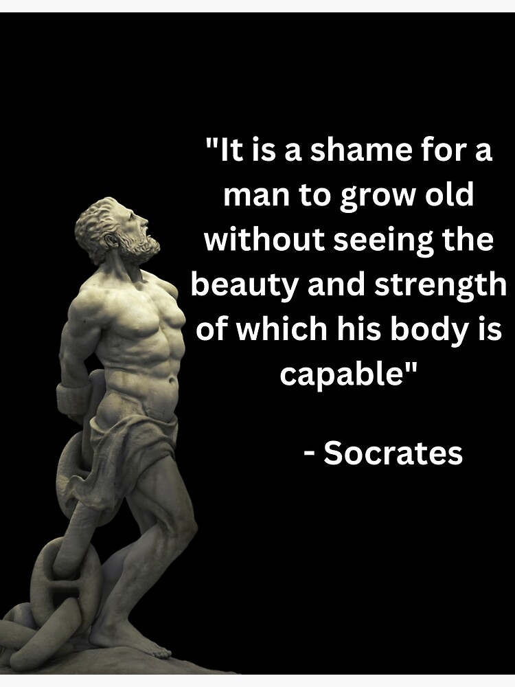Thumbnail 3 of 3, Poster, Socrates "it is a shame" Quote. designed and sold by Conquertees.