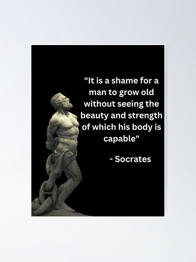 Thumbnail 1 of 3, Poster, Socrates "it is a shame" Quote. designed and sold by Conquertees.