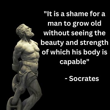 Artwork thumbnail, Socrates "it is a shame" Quote. by Conquertees