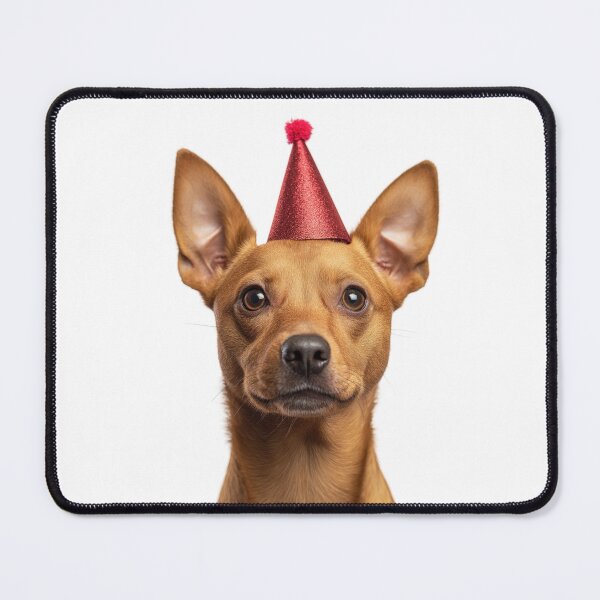 Item preview, Cute Portuguese Podengo Pequeno dog with Party Hat Birthday Celebration designed and sold by LazyOwlStore.
