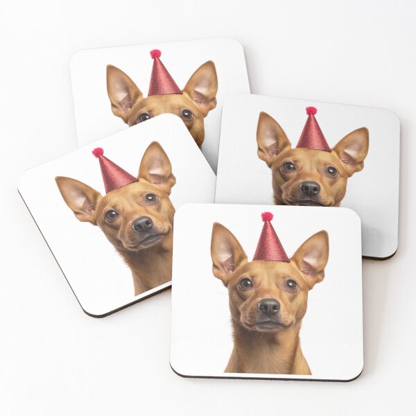 Item preview, Cute Portuguese Podengo Pequeno dog with Party Hat Birthday Celebration designed and sold by LazyOwlStore.