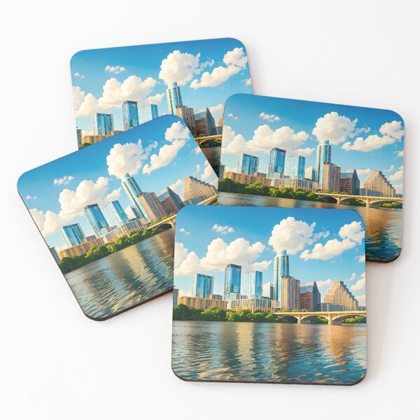 Item preview, Austin, Texas: Midday Skyline of Modern & Historic Charm designed and sold by LSVart.