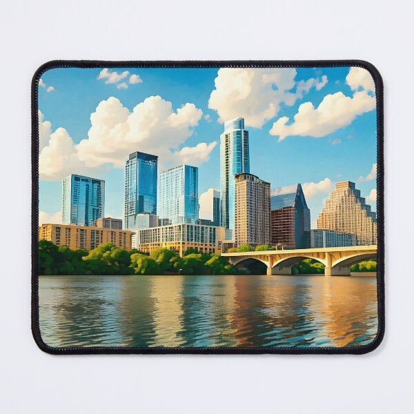 Item preview, Austin, Texas: Midday Skyline of Modern & Historic Charm designed and sold by LSVart.
