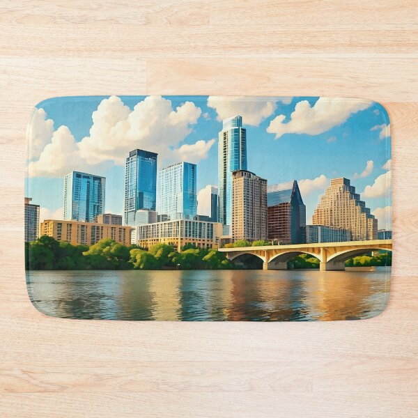Item preview, Austin, Texas: Midday Skyline of Modern & Historic Charm designed and sold by LSVart.