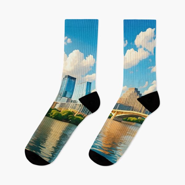 Item preview, Austin, Texas: Midday Skyline of Modern & Historic Charm designed and sold by LSVart.
