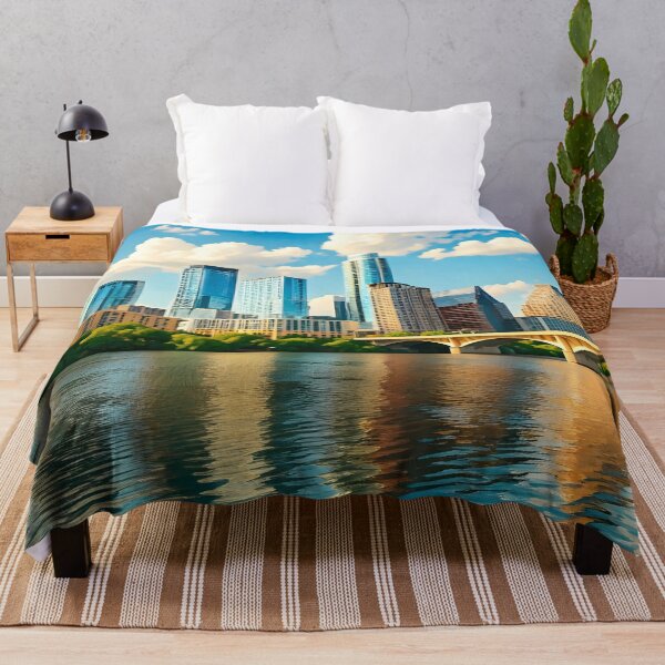 Item preview, Austin, Texas: Midday Skyline of Modern & Historic Charm designed and sold by LSVart.