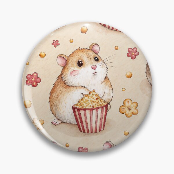 Item preview, Roborovski dwarf hamster with popcorn pattern designed and sold by patterncrow.