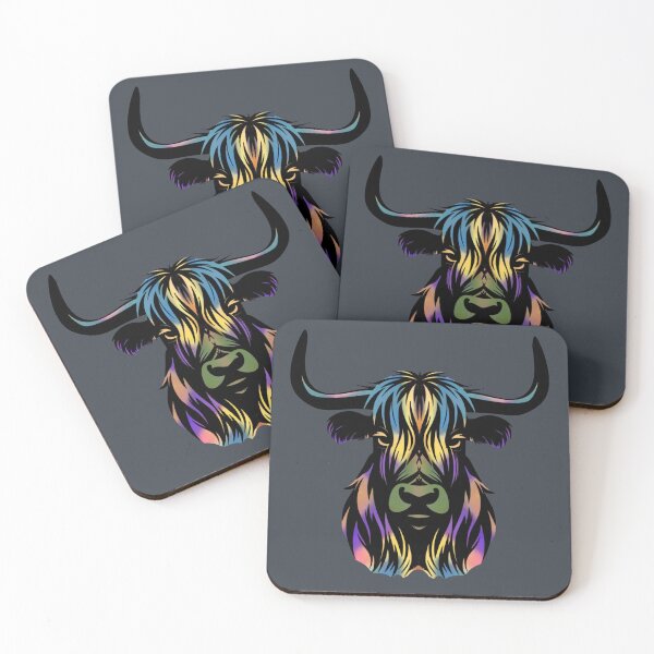 Item preview, Colorful Shetland Cow Bull designed and sold by BeesNeesTees.