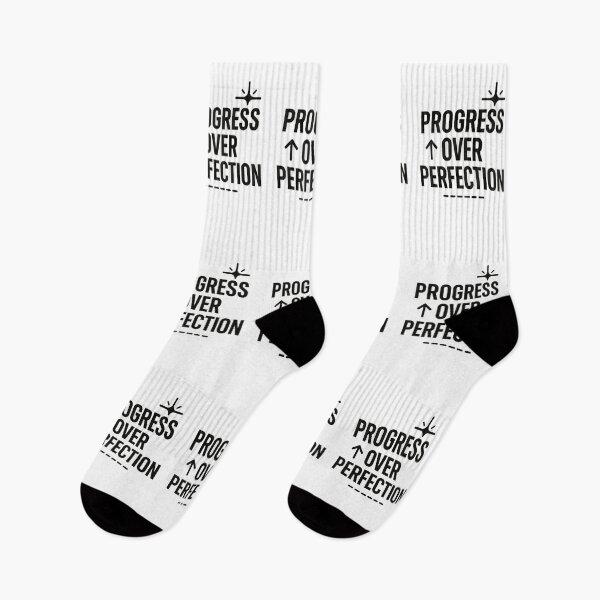 Item preview, Progress Over Perfection Motivational Quote Typography Design designed and sold by Rushurban.