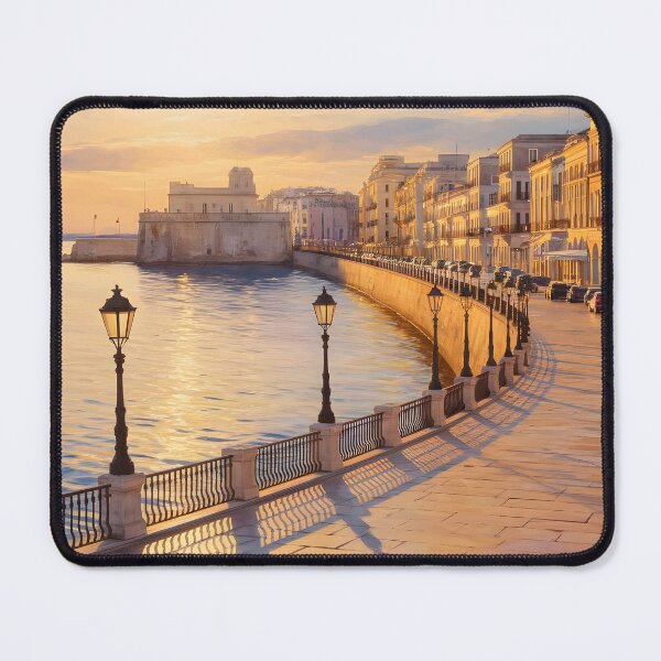 Item preview, Lungomare Nazario Sauro, Bari: Golden Hour Promenade designed and sold by LSVart.
