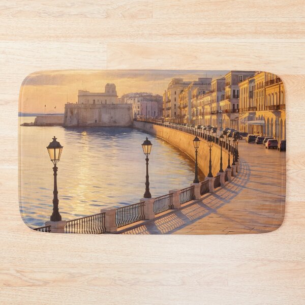Item preview, Lungomare Nazario Sauro, Bari: Golden Hour Promenade designed and sold by LSVart.