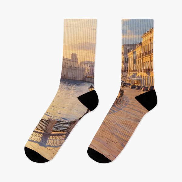 Item preview, Lungomare Nazario Sauro, Bari: Golden Hour Promenade designed and sold by LSVart.