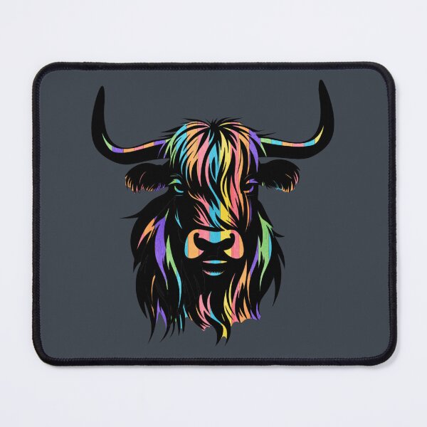 Item preview, Colorful Striped Shetland Cow Bull designed and sold by BeesNeesTees.