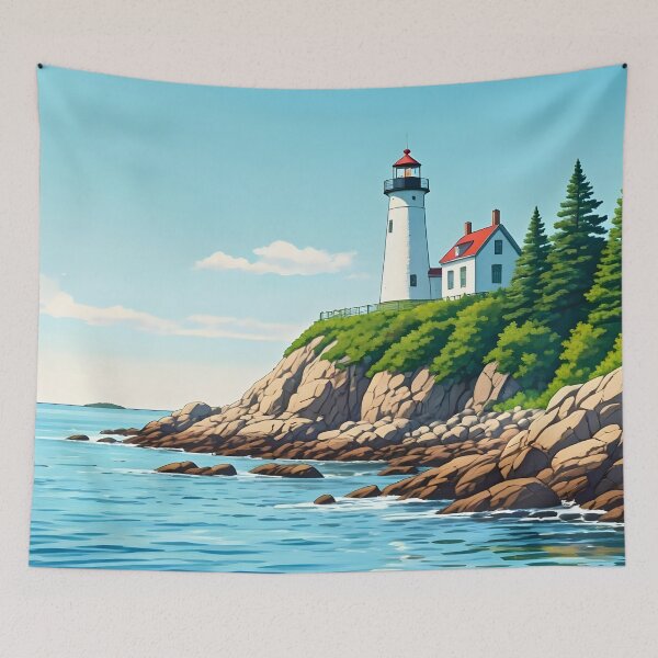 Item preview, Bass Harbor Head Lighthouse: Clear Summer Day on the Maine Coast designed and sold by LSVart.