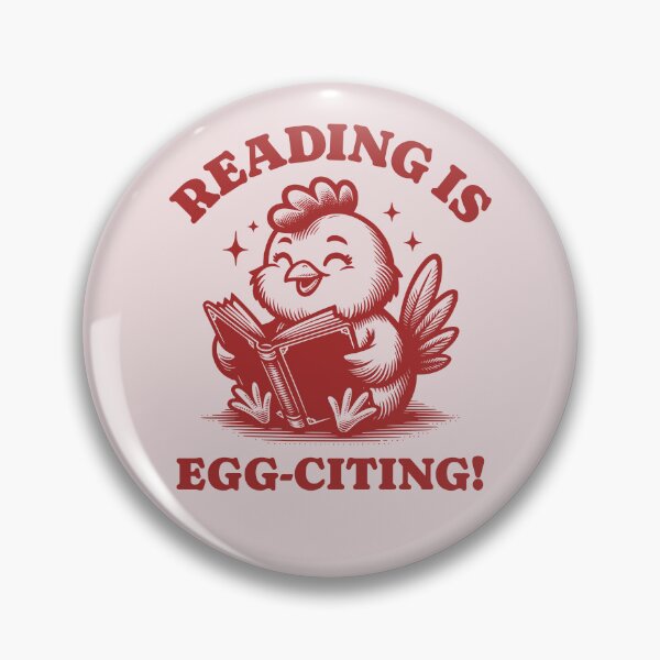 Item preview, Reading Is Egg-citing! Funny Chicken Book Lover Reader designed and sold by KLArtzStore.
