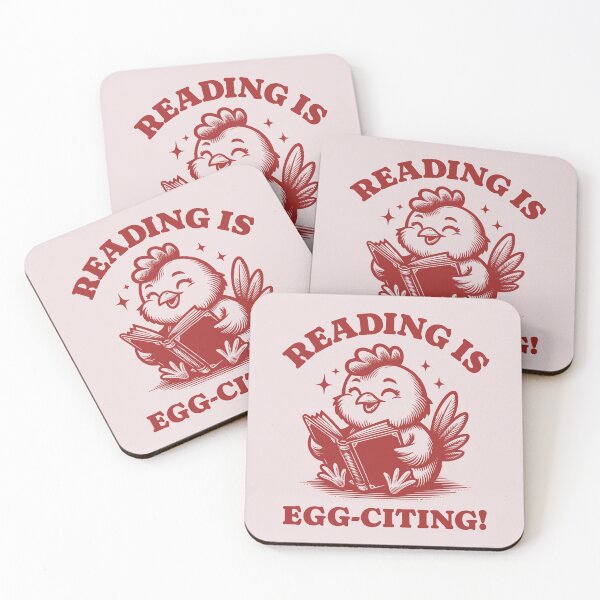 Item preview, Reading Is Egg-citing! Funny Chicken Book Lover Reader designed and sold by KLArtzStore.