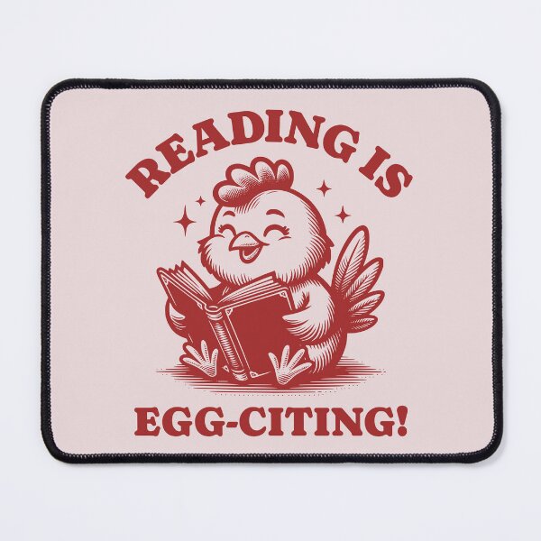 Item preview, Reading Is Egg-citing! Funny Chicken Book Lover Reader designed and sold by KLArtzStore.