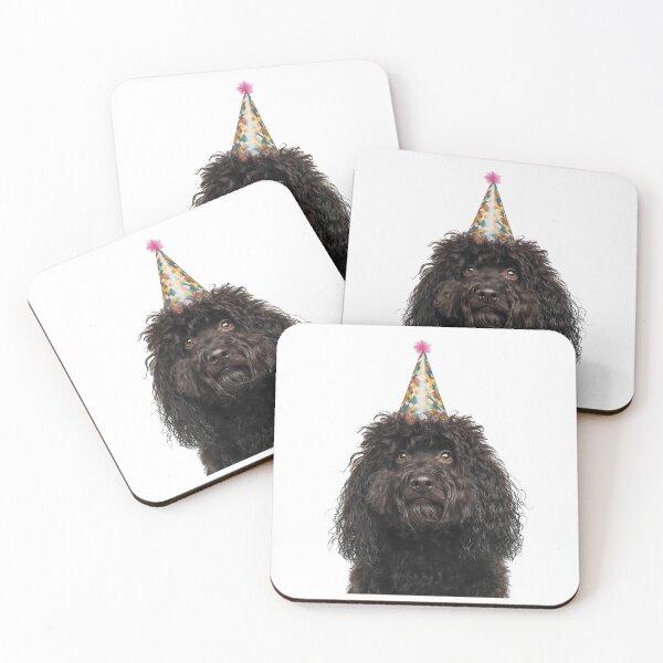 Item preview, Cute Puli dog with Party Hat Birthday Celebration designed and sold by LazyOwlStore.