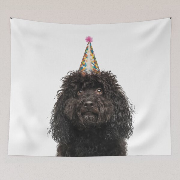 Item preview, Cute Puli dog with Party Hat Birthday Celebration designed and sold by LazyOwlStore.