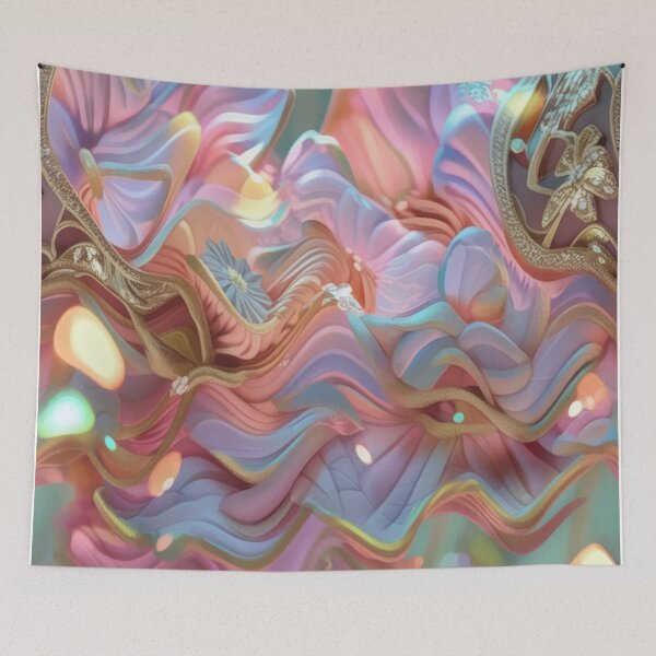 Item preview, Opulent Bloom: Whimsical Floral Fantasy in Pastel Glow designed and sold by LuxuryApparels.