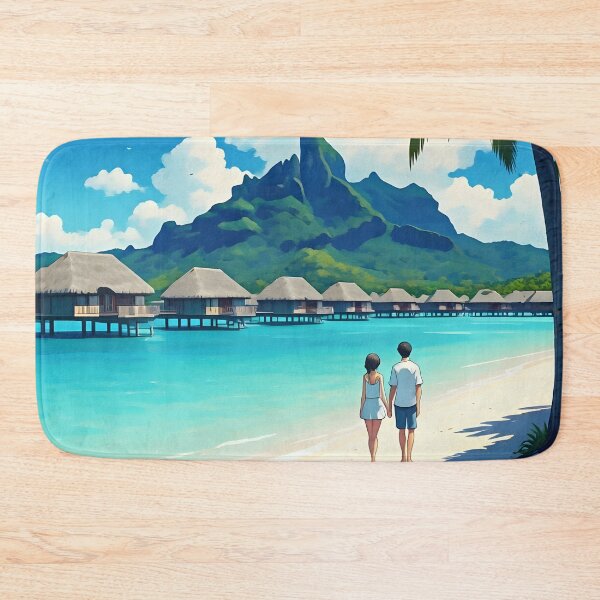 Item preview, Bora Bora Beach: Overwater Bungalows & Crystal Lagoon designed and sold by LSVart.