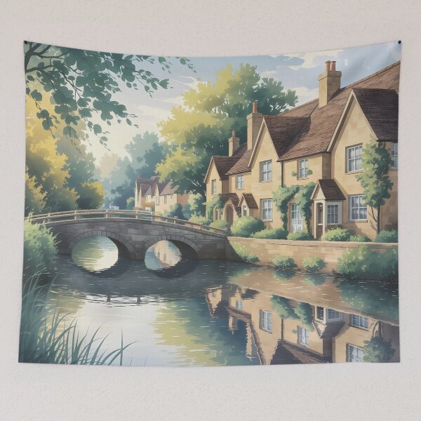 Item preview, Bourton-on-the-Water: Summer Midday Reflections designed and sold by LSVart.