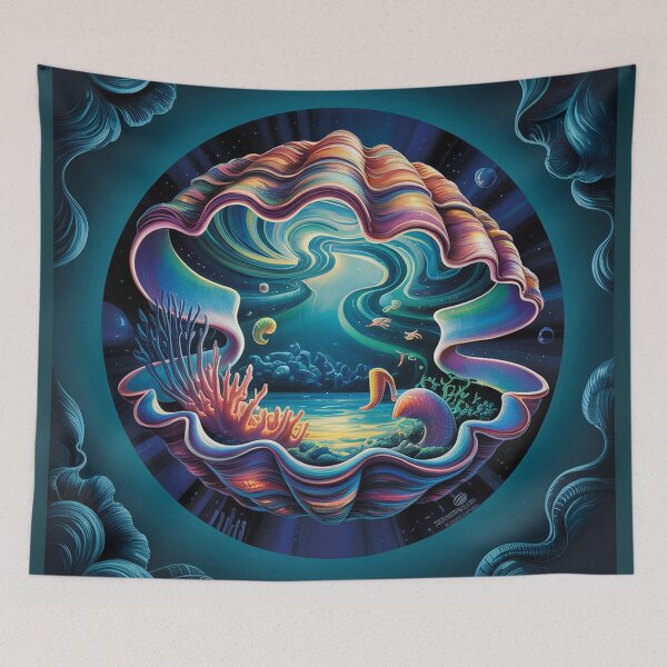 Item preview, Seascape in a seashell, hypnotic style-2. designed and sold by Lilashakti ⭐️ ⭐️ ⭐️ ⭐️ ⭐️.
