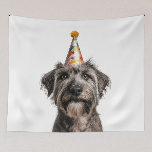 Item preview, Cute Pyrenean Shepherd dog with Party Hat Birthday Celebration designed and sold by LazyOwlStore.