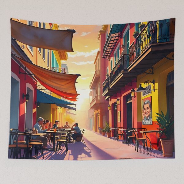 Item preview, La Boca, Buenos Aires: Colorful Streets Aglow designed and sold by LSVart.