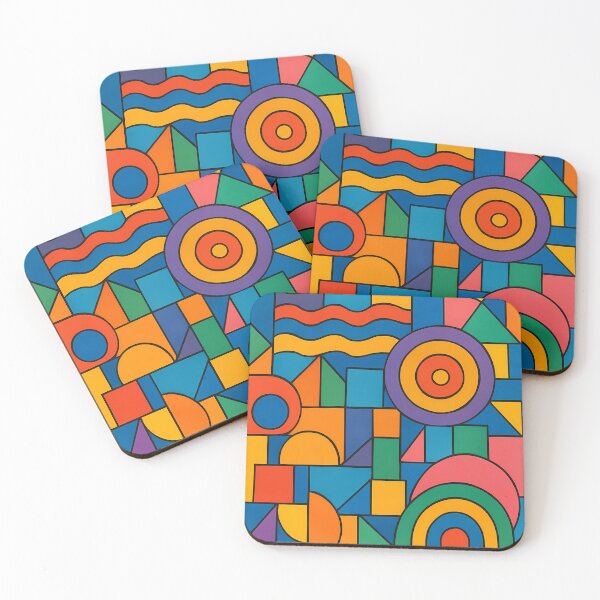 Item preview, Colorful geometry – abstract form composition designed and sold by PixelForge.com.de.