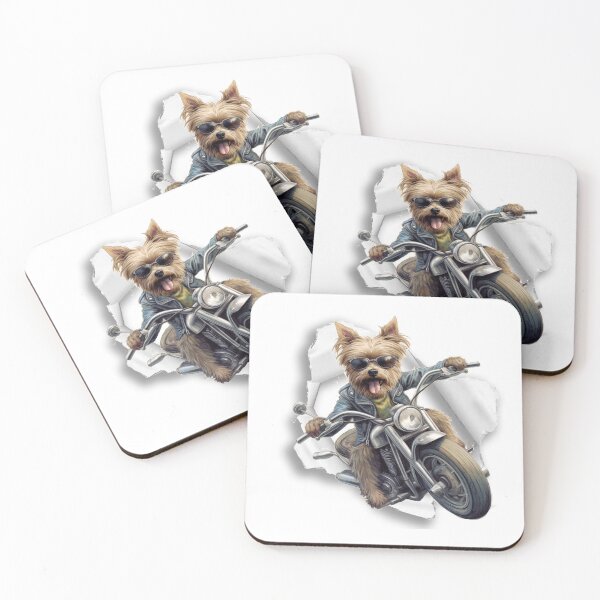 Item preview, Yorkshire terrier riding a motorbike designed and sold by Artistraf.